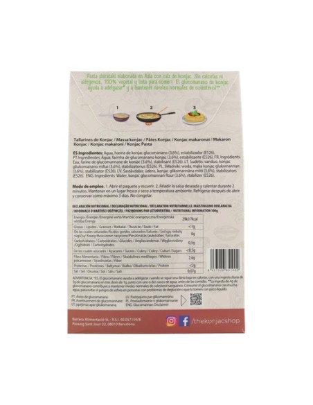 Tallarines de konjac 200 g The Konjac Shop