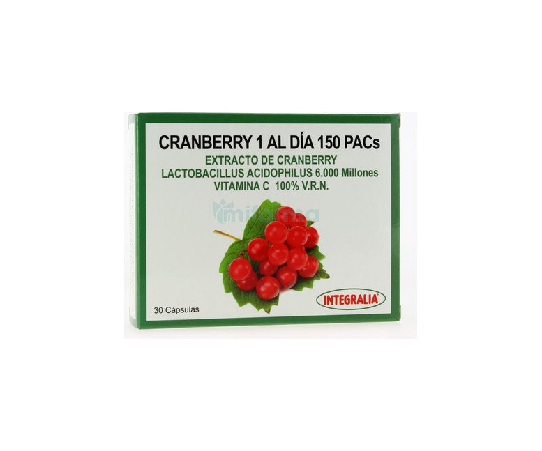 Cranberry Una al Día 150 PACs 30 cápsulas Integralia