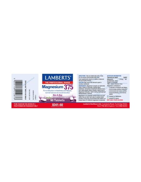 Magnesio 375 60 tabletas Lamberts
