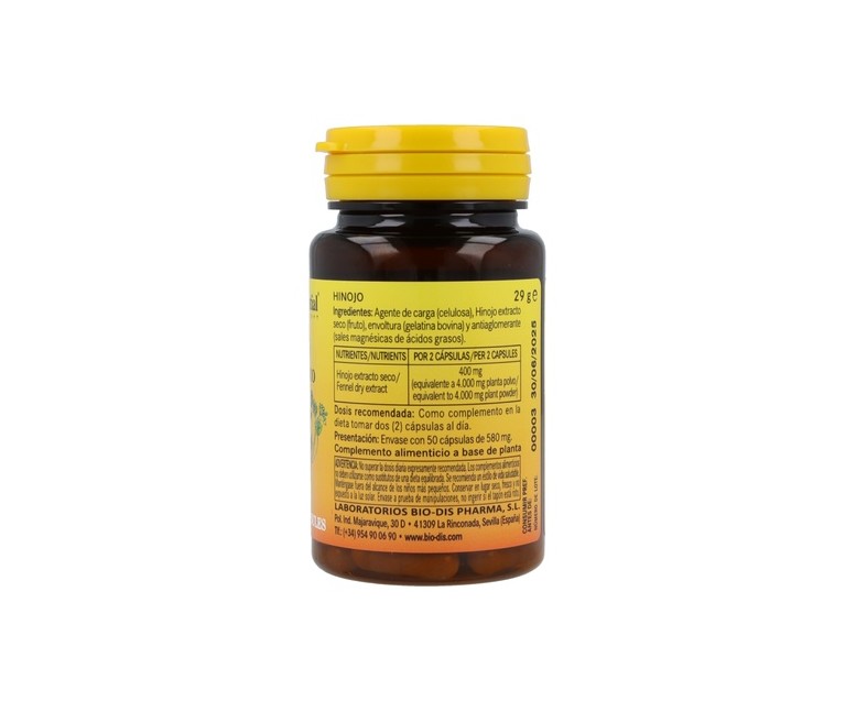 Hinojo 50 cápsulas de 200mg Nature essential