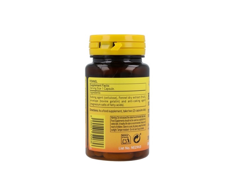 Hinojo 50 cápsulas de 200mg Nature essential