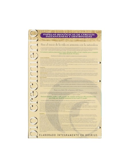 Biocrecimiento Papilla Kokoh Bio (6 Meses) 400 g Aliment Vegetal