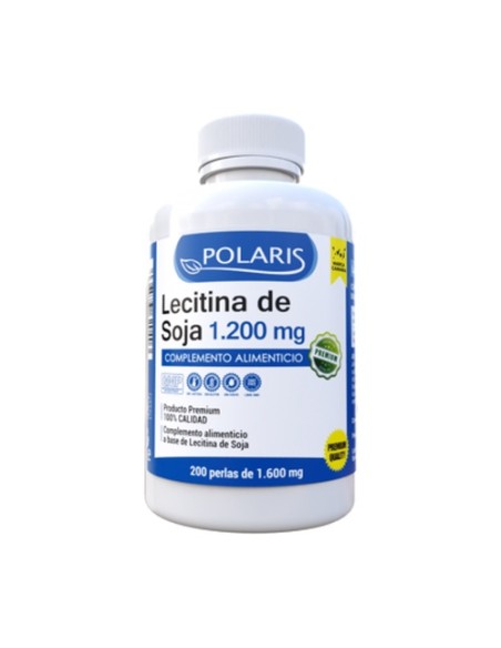 Lecitina de soja 1200 mg 200 perlas de 200mg Polaris Formula