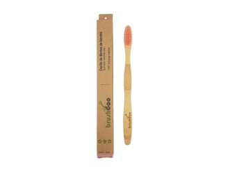 Cepillo individual caja kraft - Adulto Medio Rosa