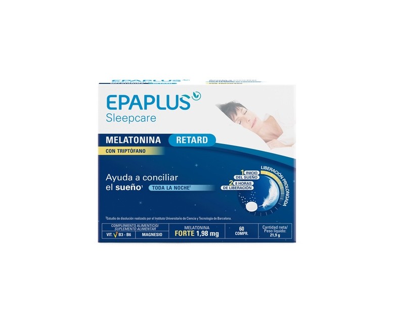 Sleepcare Melatonina Retard 60 comprimidos Epaplus - Peróxidos Farmacéuticos