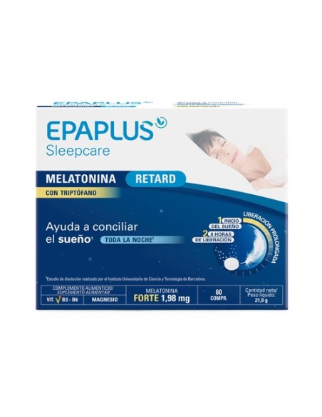 Sleepcare Melatonina Retard 60 comprimidos Epaplus - Peróxidos Farmacéuticos