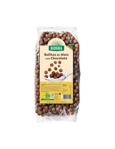 Bolitas de maíz con chocolate Bio 250 g Biográ