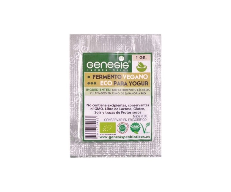 Fermento yogurt eco y vegano 1 sobres Génesis Probióticos