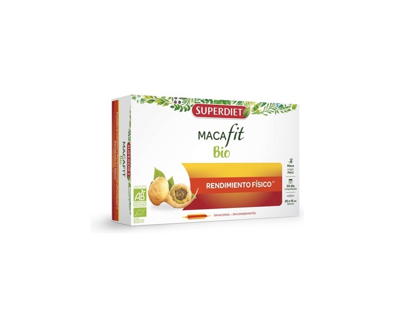 Macafit rendimiento físico 20 ampollas de 15ml Superdiet