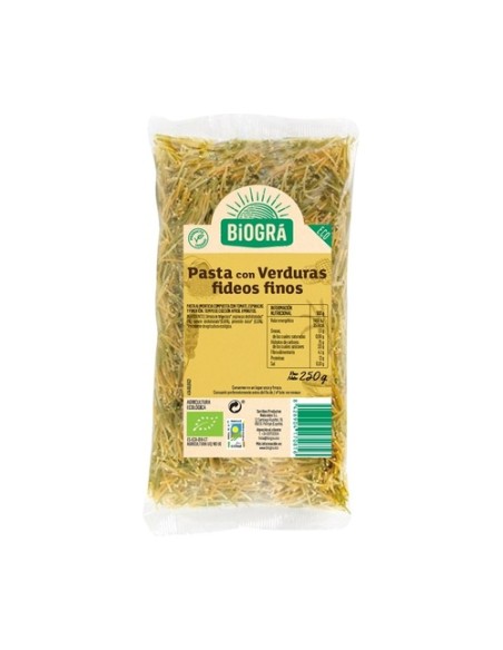 Fideos finos con verduras Bio 250 g Biográ