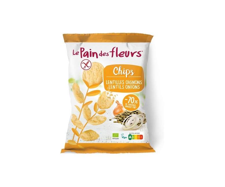 Chips de lenteja y cebolla Bio 50 g Le Pain des Fleurs