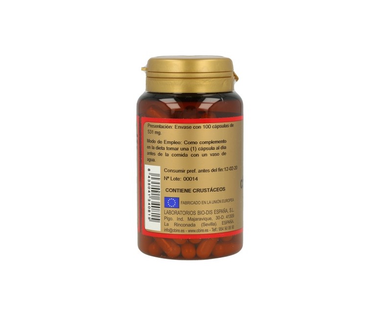 Chitosan, Piña y Vitamina C 100 cápsulas de 360mg Obire