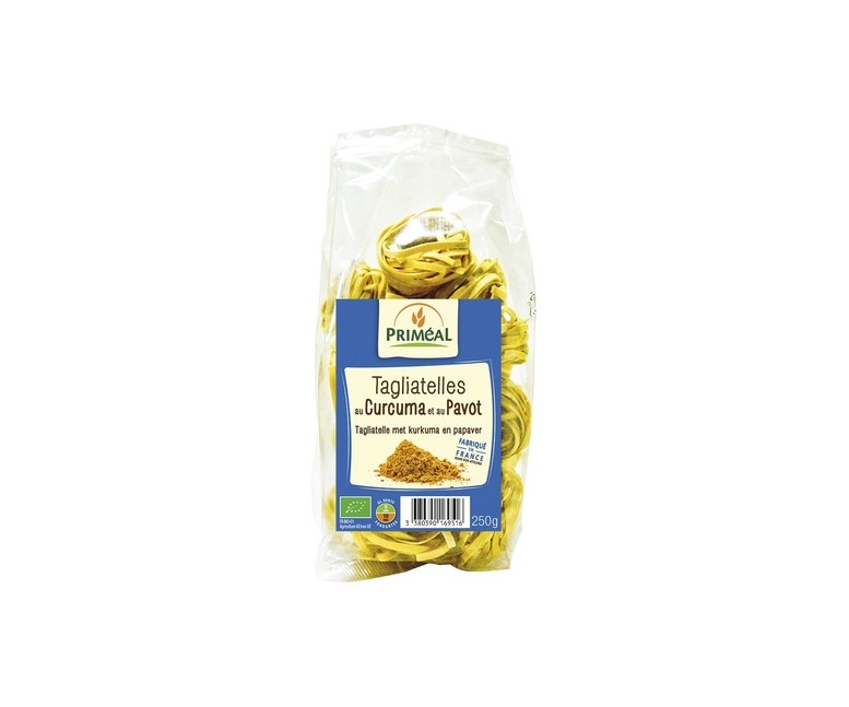 Tagliatelle de amapola y cúrcuma 250 g Primeal