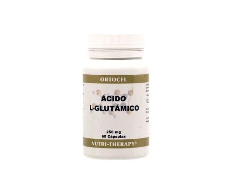 Ácido l-glutamico 250 mg 60 cápsulas de 250mg Ortocel Nutri Therapy
