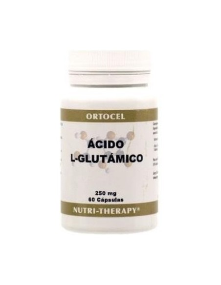 Ácido l-glutamico 250 mg 60 cápsulas de 250mg Ortocel Nutri Therapy
