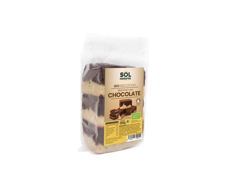 Bizcocho mármol con chocolate Bio 300 g (Chocolate) Sol Natural