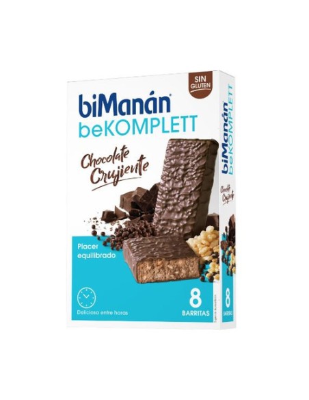 Barrita beKomplett chocolate crujiente 8 barritas de 35g biManán