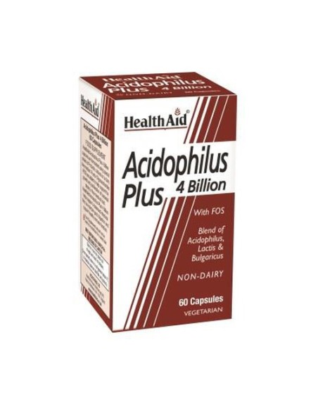 Acidophilus plus 4 billion 60 cápsulas Health Aid