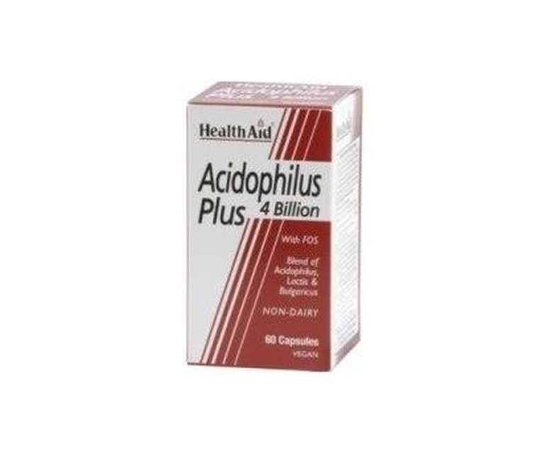 Acidophilus plus 4 billion 60 cápsulas Health Aid