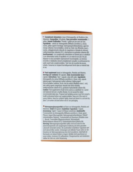 Ashwagandha+B6+B12 ansiedad 60 cápsulas Nutralie