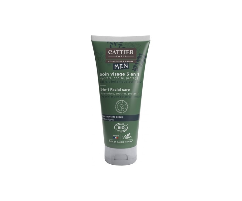 Hombre cuidado facial 3en1 50 ml de crema Cattier