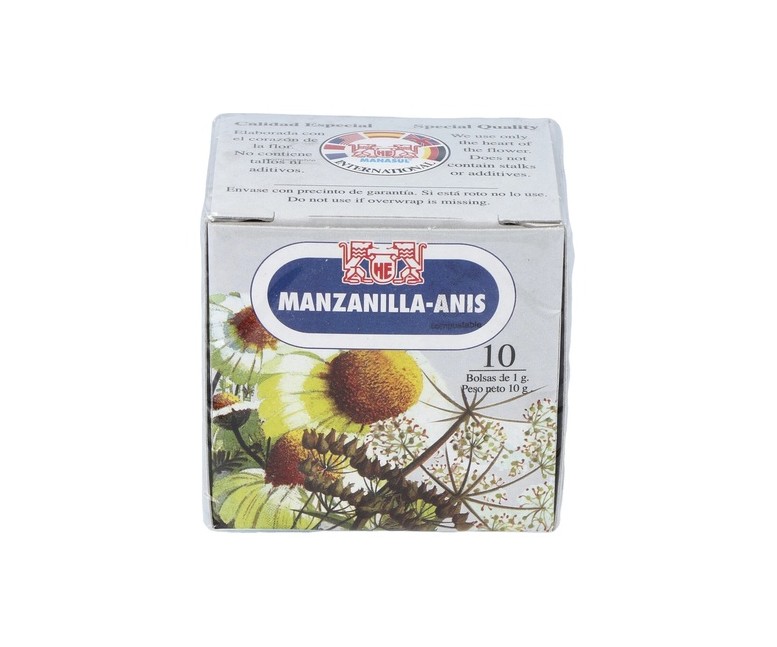 Infusión manzanilla con anís 10 bolsitas infusoras de 1g LA LEONESA