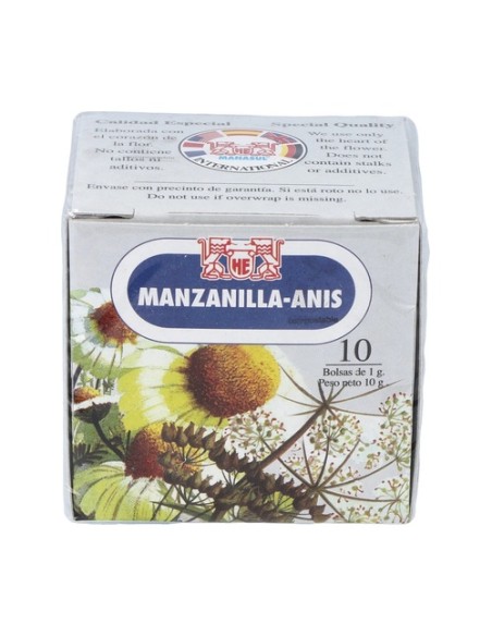 Infusión manzanilla con anís 10 bolsitas infusoras de 1g LA LEONESA