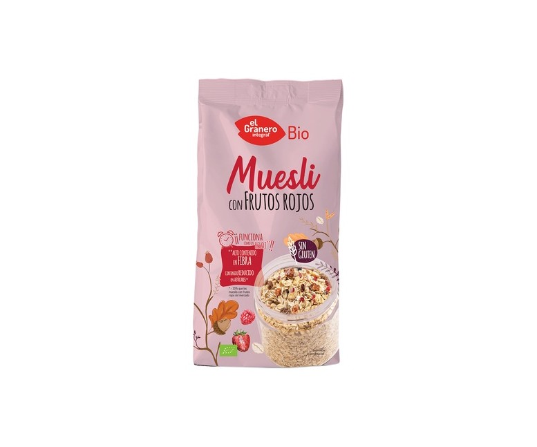 Muesli frutos rojos 375 g El Granero Integral