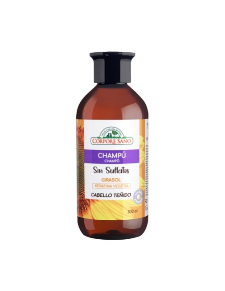 Champú Sin Sulfatos con Girasol, Trigo, Soja y Keratina vegetal 300 ml Corpore Sano