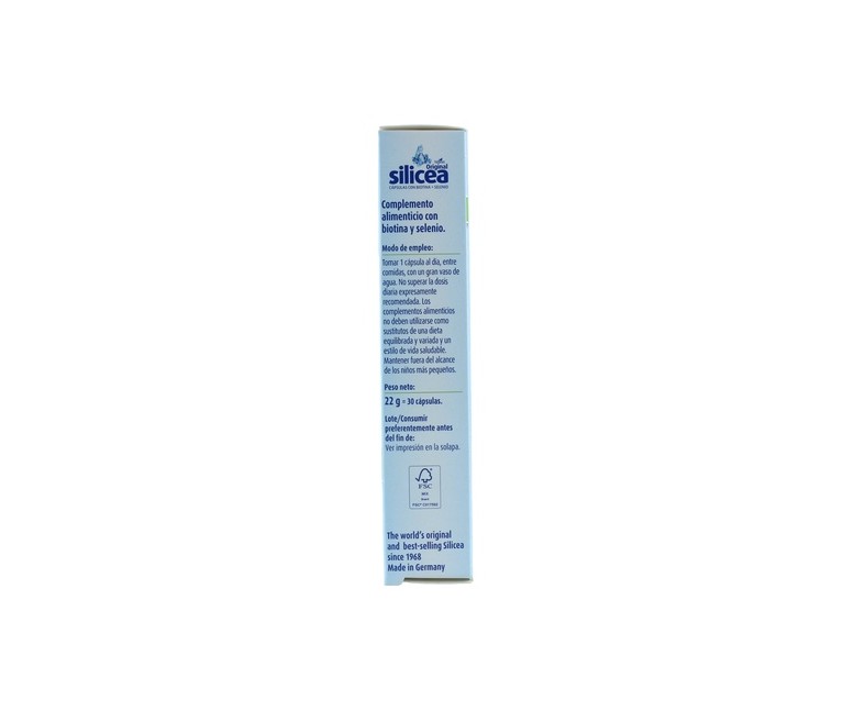 Silicea cápsulas (con biotina y selenio) 30 cápsulas de 420mg Hubner