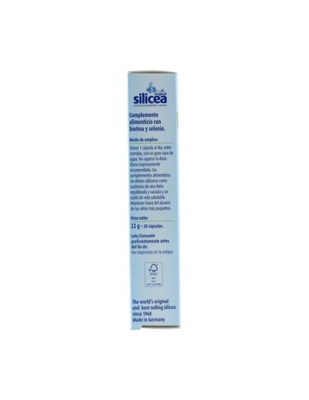 Silicea cápsulas (con biotina y selenio) 30 cápsulas de 420mg Hubner