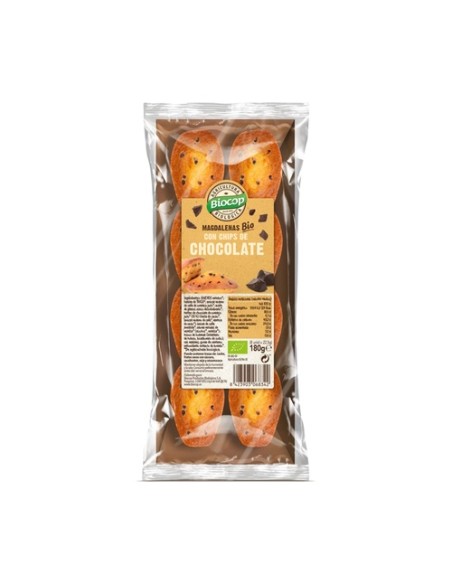 Magdalenas pepitas de chocolate 180 g Biocop