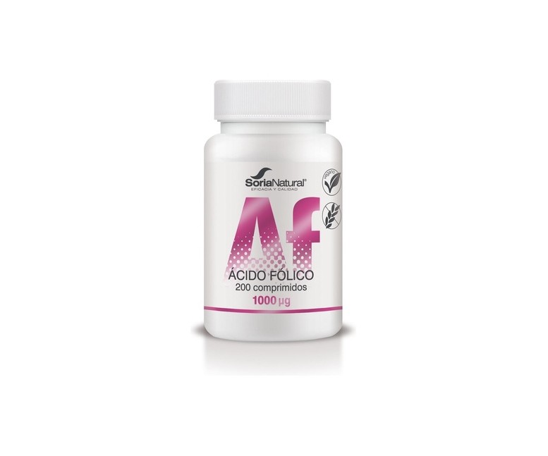 Ácido Fólico liberación sostenida 200 comprimidos de 250mg Soria Natural