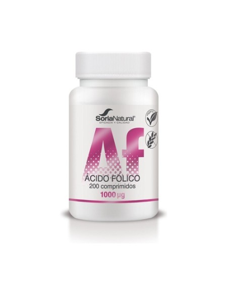 Ácido Fólico liberación sostenida 200 comprimidos de 250mg Soria Natural
