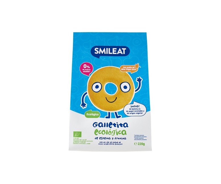 Galletas Infantiles de Espelta con Manzana Eco 220 g Smileat