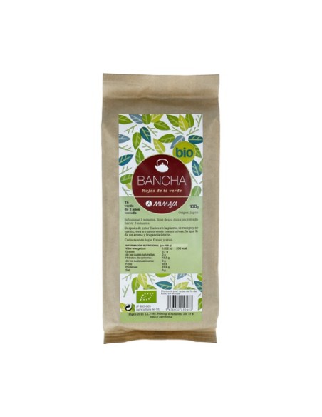 Té 3 Años Bancha Hojas de Té Verde Eco 100 g Mimasa