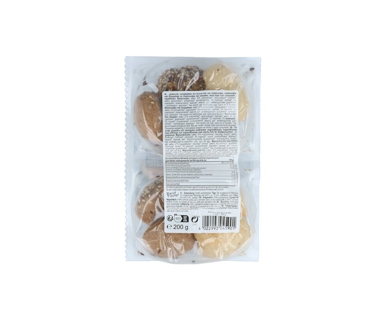 Panecillos brunch Mix sin gluten 200 g Schnitzer