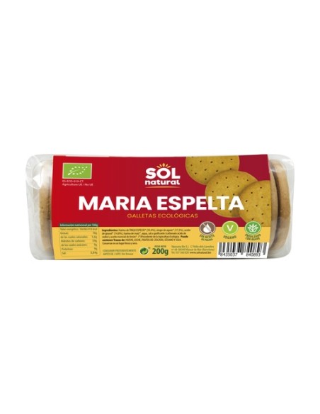 Galletas María de espelta Bio 200 g Sol Natural