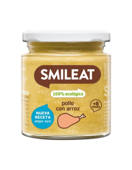 Tarrito de pollo con arroz Eco 6m+ 230 g (Pollo - Carne) Smileat