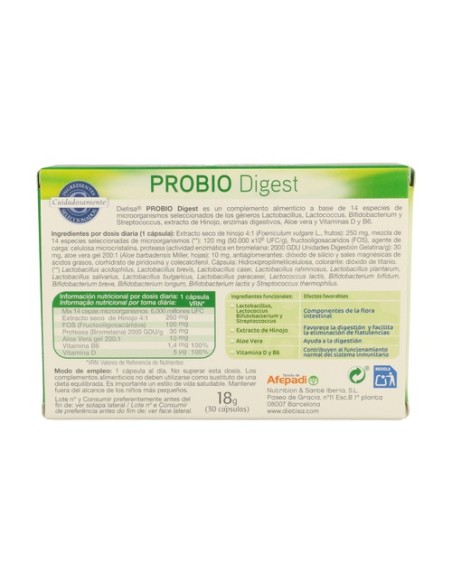 Probiodigest 30 cápsulas Dietisa