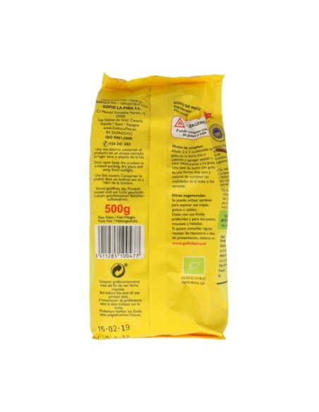 Gofio de Maíz Bio 500 g Gofio La Piña