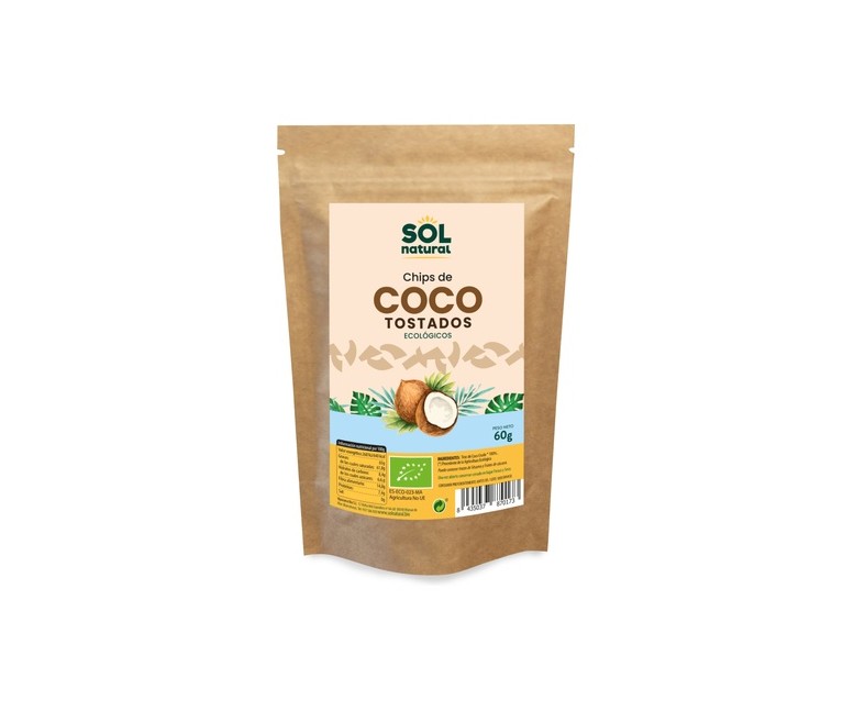 Chips de coco tostado deshidratado Sri Lanka Bio 60 g (Coco) Sol Natural