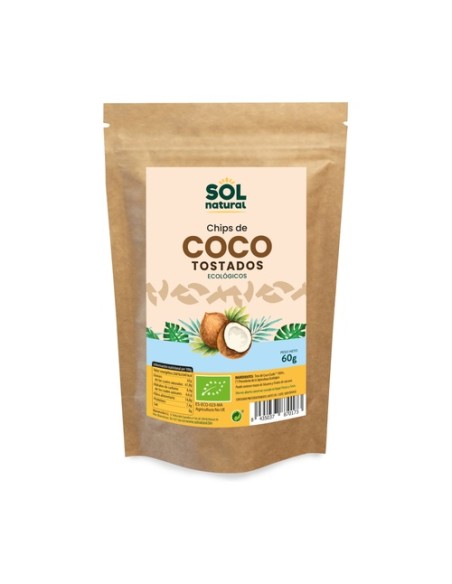 Chips de coco tostado deshidratado Sri Lanka Bio 60 g (Coco) Sol Natural
