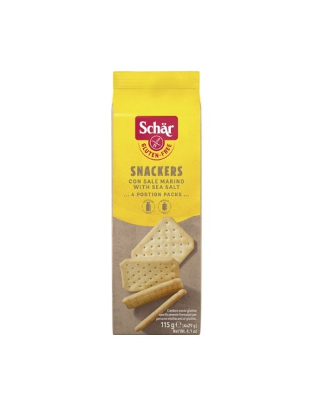 Snackers galletas saladas sin gluten 4 unidades de 29g Schär