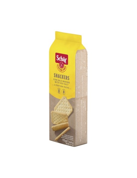 Snackers galletas saladas sin gluten 4 unidades de 29g Schär