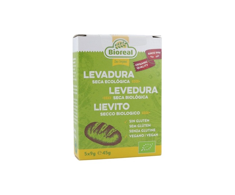Levadura Seca Sin Gluten Eco 5 sobres de 9g Bioreal