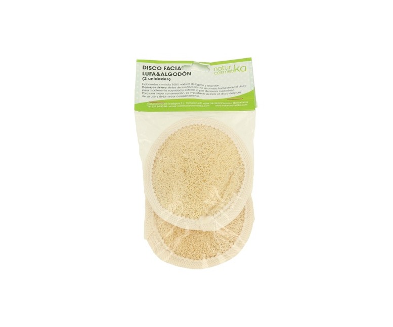 Disco Facial Lufa & Algódon 2 unidades Naturcosmetika