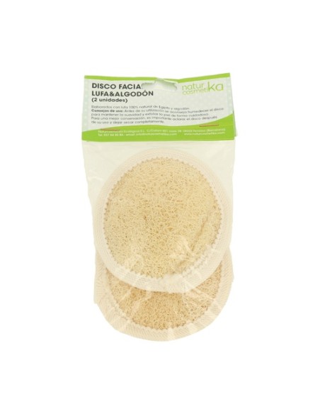 Disco Facial Lufa & Algódon 2 unidades Naturcosmetika
