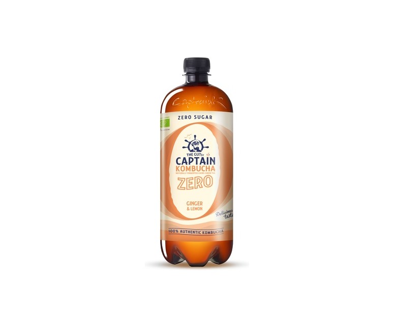 Kombucha zero jengibre-limón Bio 1 L Captain Kombucha