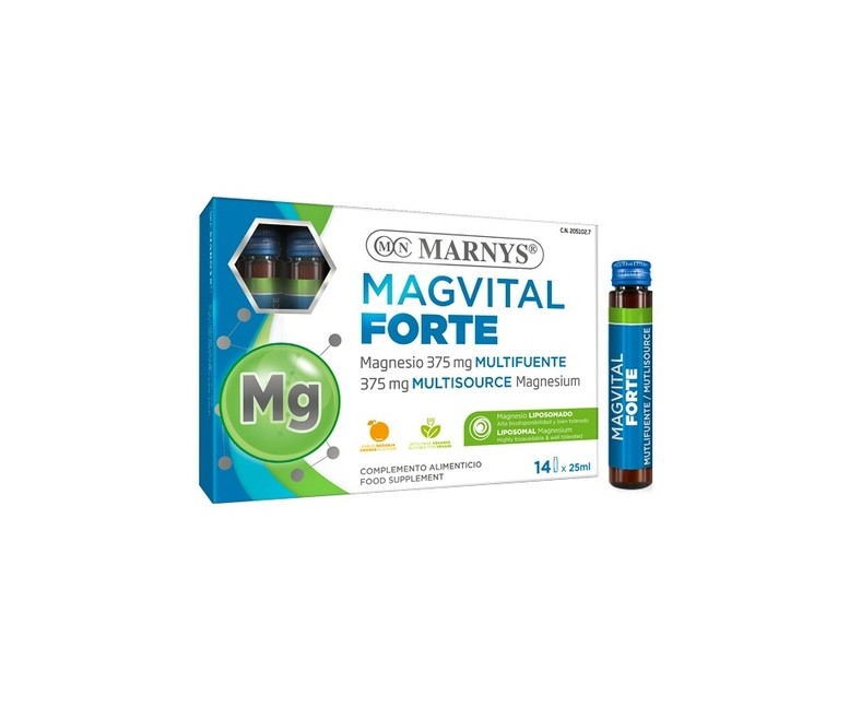 Magvital forte magnesio liposomado 14 viales de 25ml (Naranja) MARNYS®